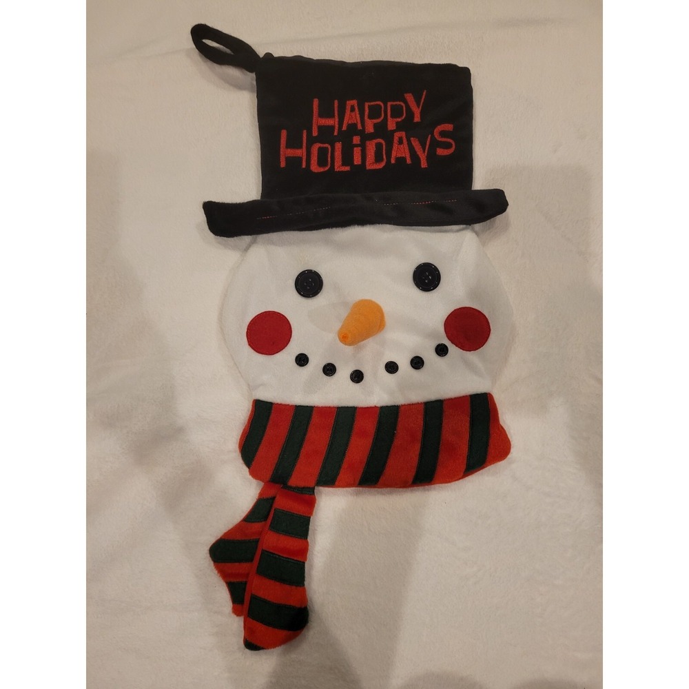 Hanging Snowman Head Stocking